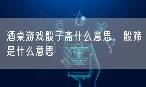 酒桌游戏骰子斋什么意思，骰筛是什么意思