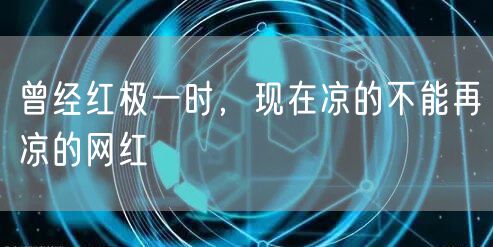 曾经红极一时，现在凉的不能再凉的网红