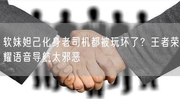 软妹妲己化身老司机都被玩坏了？王者荣耀语音导航太邪恶