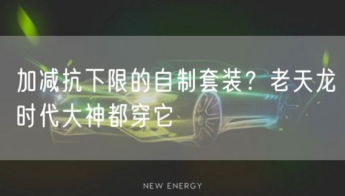 加减抗下限的自制套装？老天龙时代大神都穿它