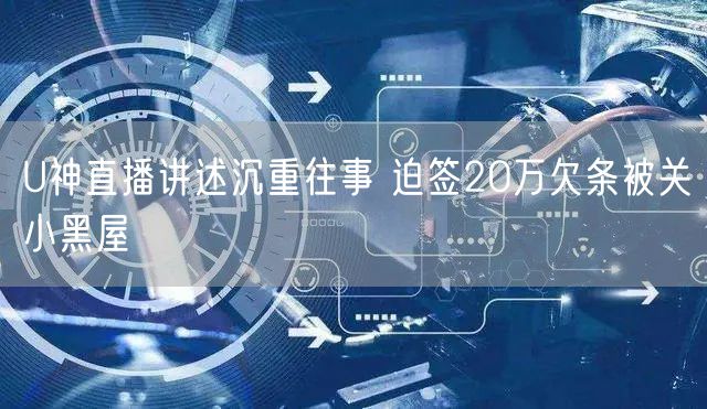 U神直播讲述沉重往事 迫签20万欠条被关小黑屋