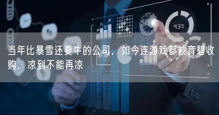 当年比暴雪还要牛的公司，如今连游戏都被育碧收购，凉到不能再凉
