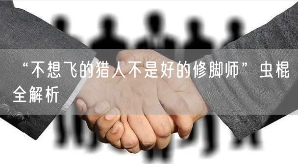 “不想飞的猎人不是好的修脚师”虫棍全解析