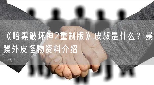 《暗黑破坏神2重制版》皮叔是什么？暴躁外皮怪物资料介绍