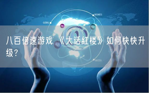 八百倍速游戏 《大话红楼》如何快快升级？