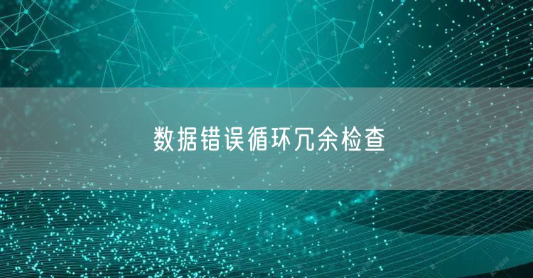 数据错误循环冗余检查