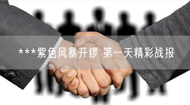 ***紫色风暴开锣 第一天精彩战报
