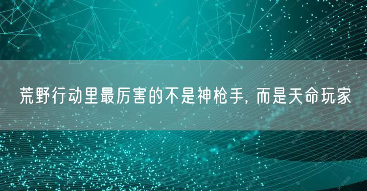 荒野行动里最厉害的不是神枪手, 而是天命玩家