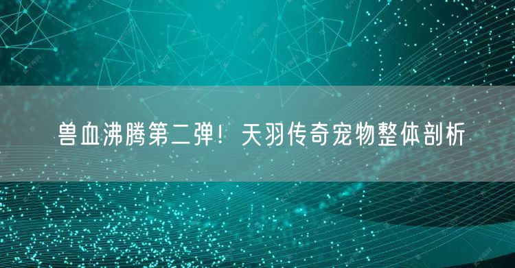 兽血沸腾第二弹！天羽传奇宠物整体剖析