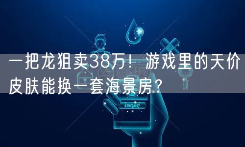 一把龙狙卖38万！游戏里的天价皮肤能换一套海景房？