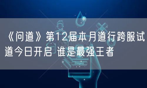 《问道》第12届本月道行跨服试道今日开启 谁是最强王者