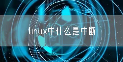 linux中什么是中断