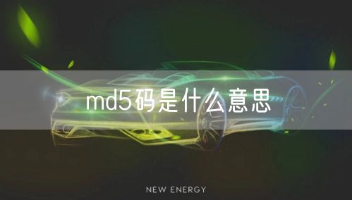 md5码是什么意思