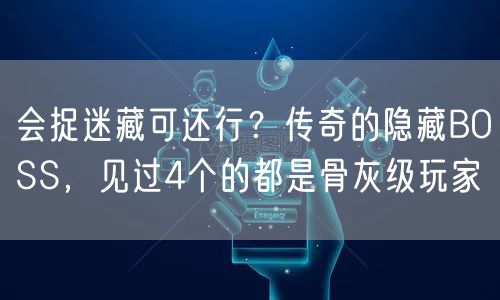 会捉迷藏可还行？传奇的隐藏BOSS，见过4个的都是骨灰级玩家
