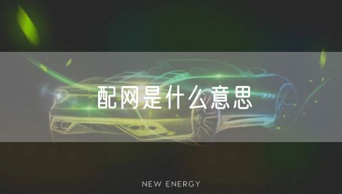 配网是什么意思