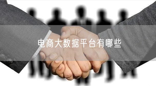 电商大数据平台有哪些