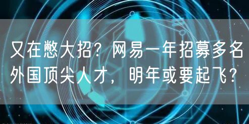 又在憋大招？网易一年招募多名外国顶尖人才，明年或要起飞？