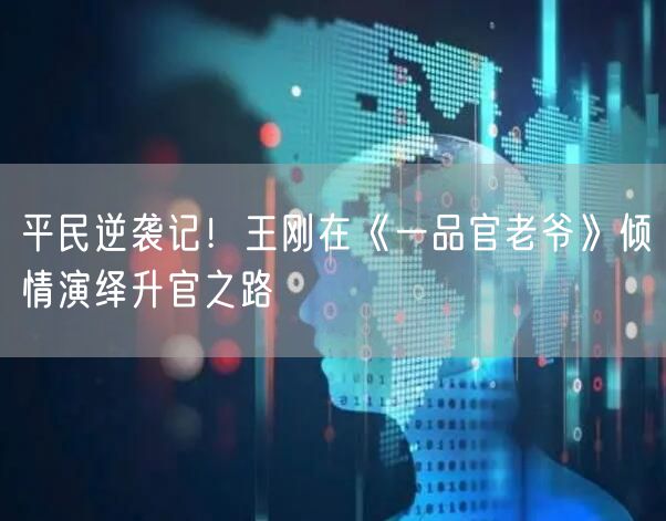 平民逆袭记！王刚在《一品官老爷》倾情演绎升官之路