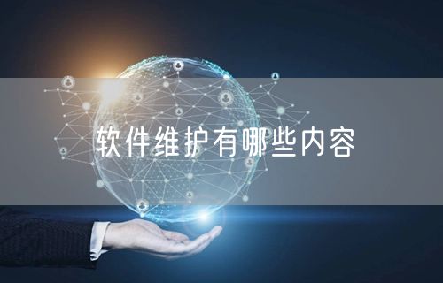 软件维护有哪些内容