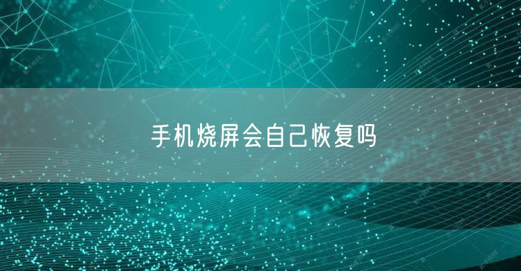 手机烧屏会自己恢复吗