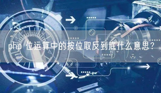 php 位运算中的按位取反到底什么意思？